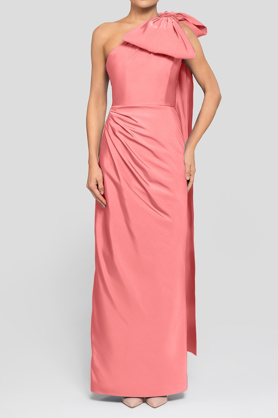 Elara Silk Faille Column Gown