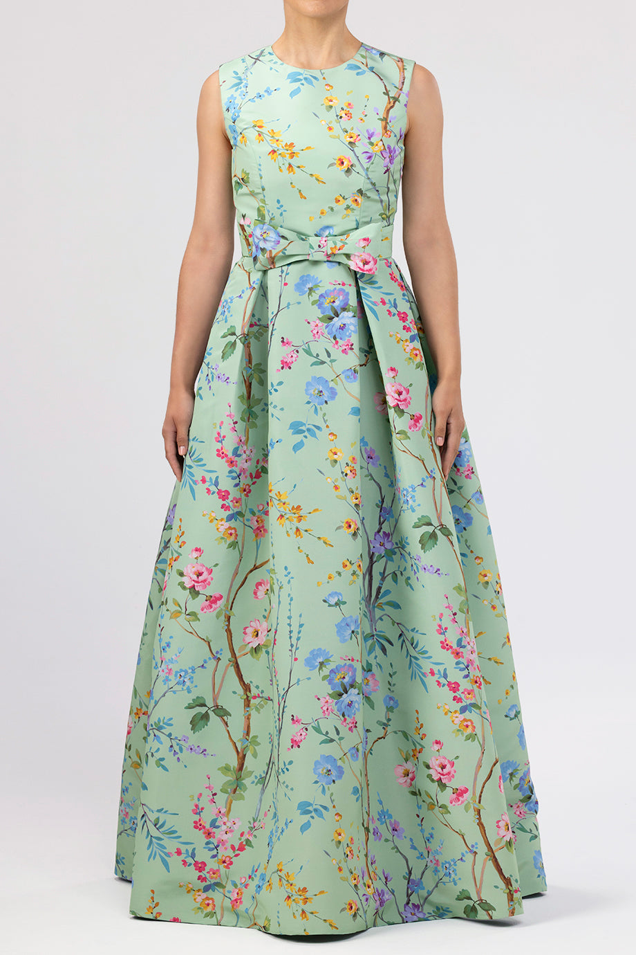 alexia maria grace silk faille ball gown dress Grace Silk Faille Full Gown with Removable Bow Belt 6 / White