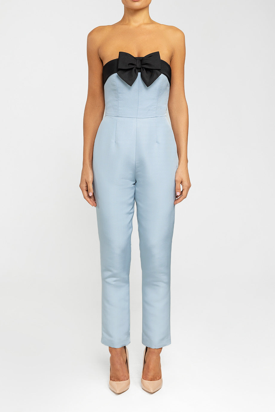 Light Blue Strapless Jumpsuit