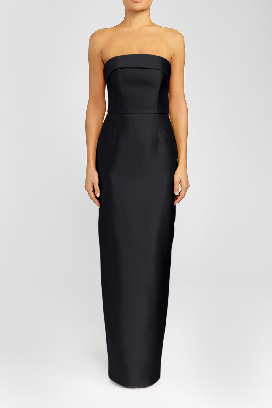 Kelly Silk and Wool Column Gown 10 / Silk and Wool Black Kelly Silk and Wool Column Gown 10 / Silk and Wool Black