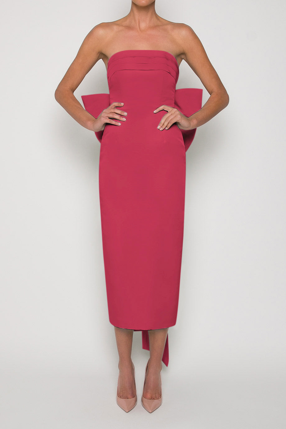 Margaret Silk Faille Midi Dress – ALEXIA MARÍA