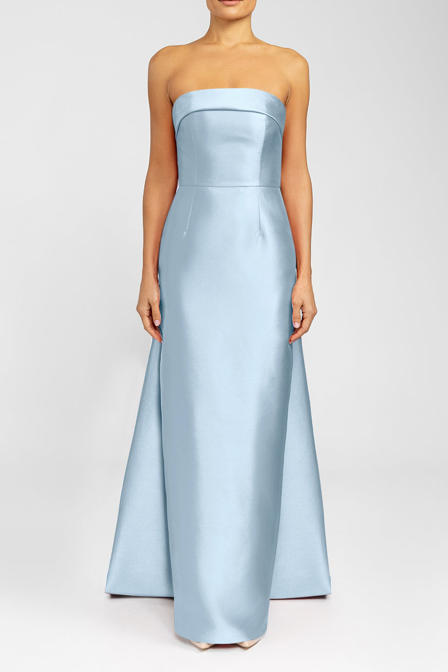 sachin and babi light blue dress Cape Long Sleeve Embellished Maxi Dress White