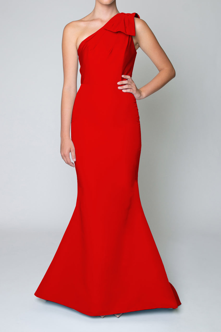 One Shoulder Silk Faille Mermaid Gown – ALEXIA MARÍA