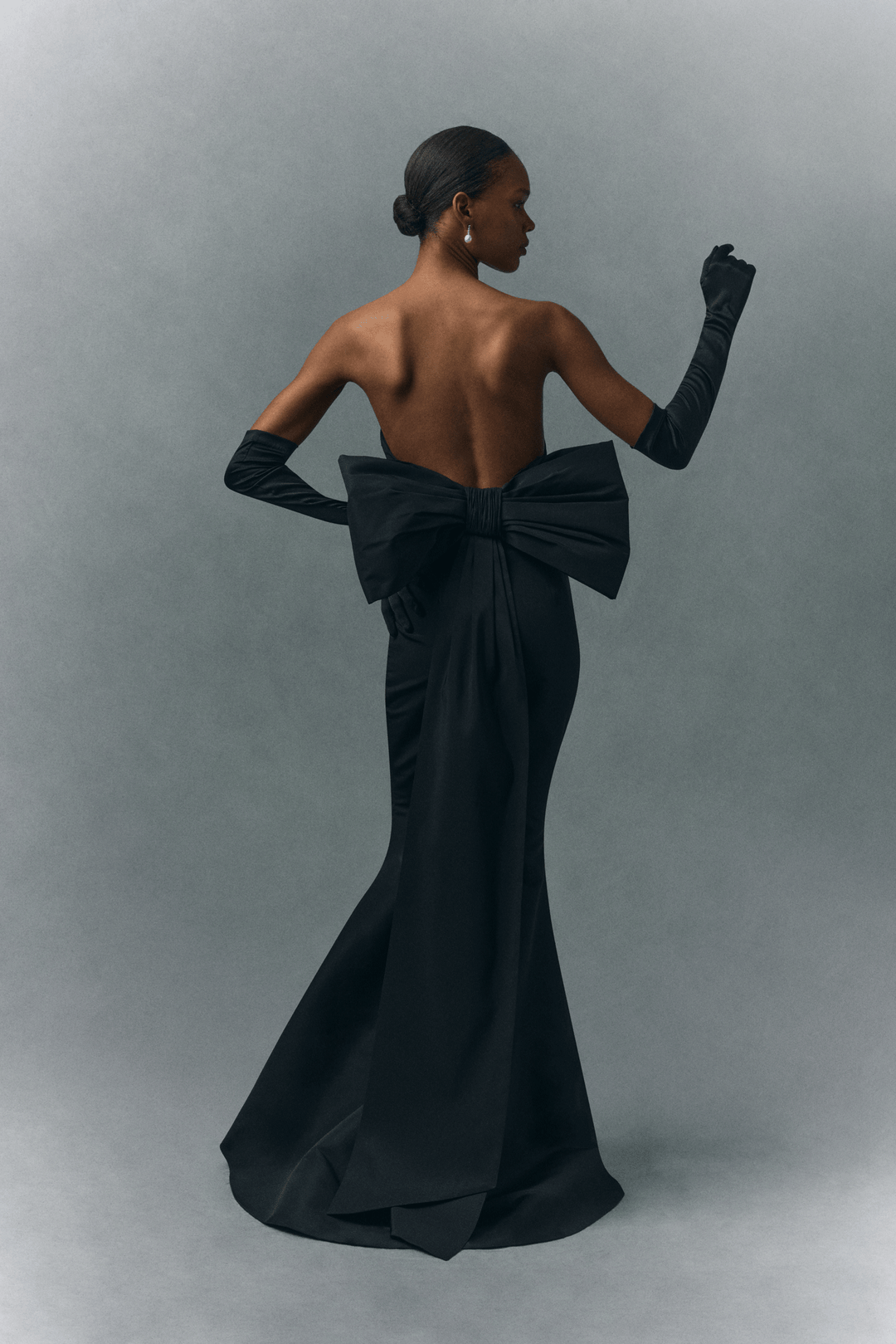 margaret bow silk dress by alexia mara Margaret Silk Faille Midi Dress