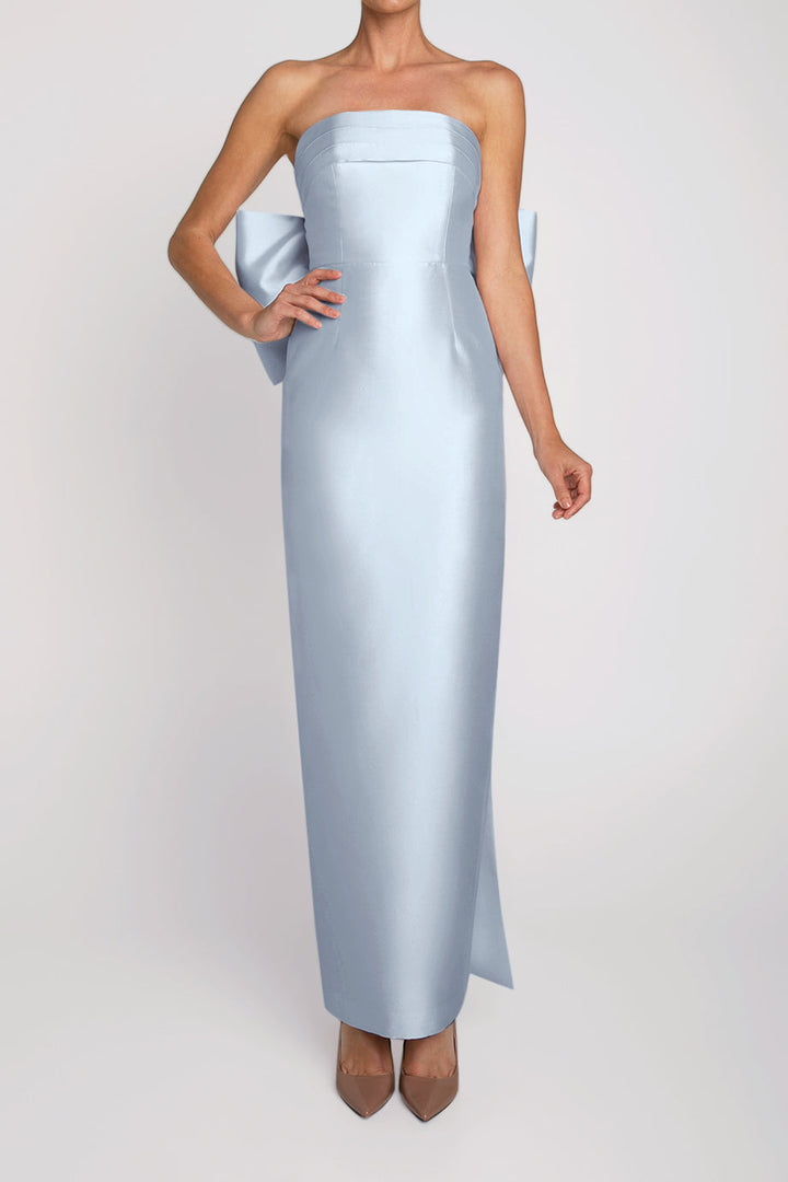 Magnolia Silk and Wool Column Gown