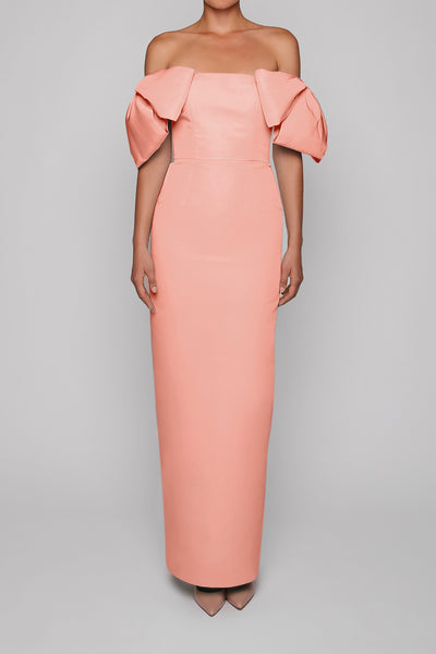Josephine Floral Silk Gown in Lilly Blossom