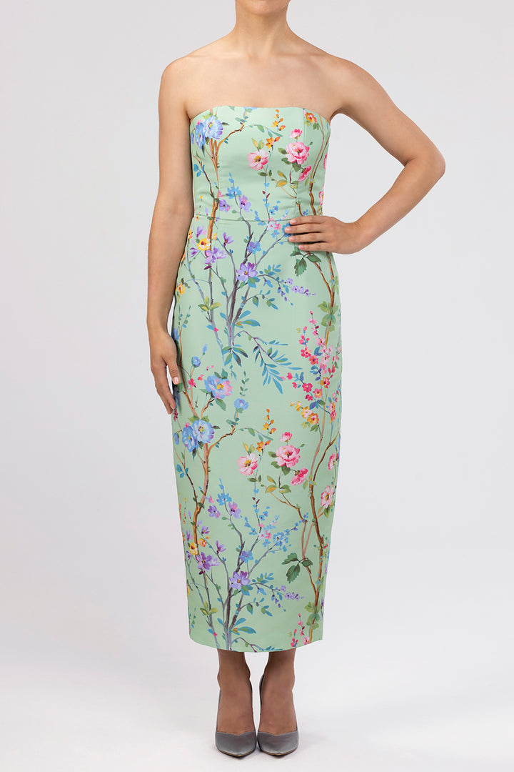 Elizabeth Garden Reverie Silk Faille Midi Dress