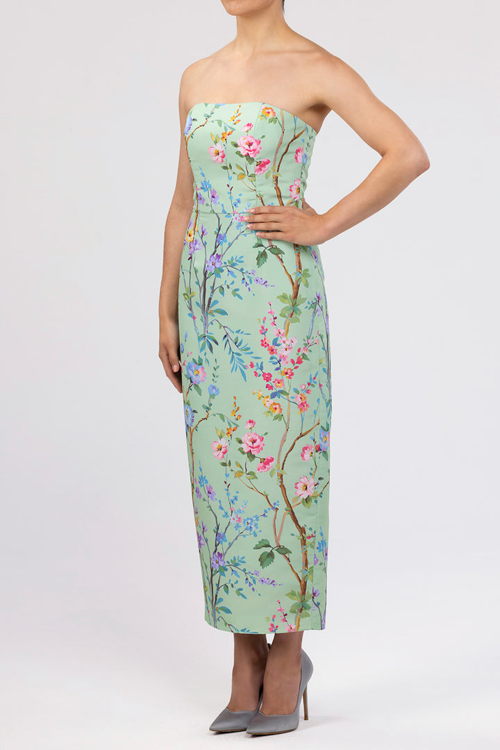 Elizabeth Garden Reverie Silk Faille Midi Dress