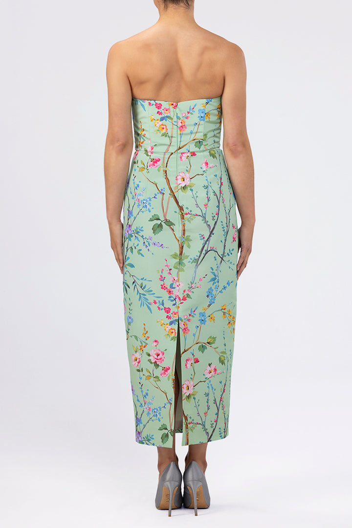 Elizabeth Garden Reverie Silk Faille Midi Dress