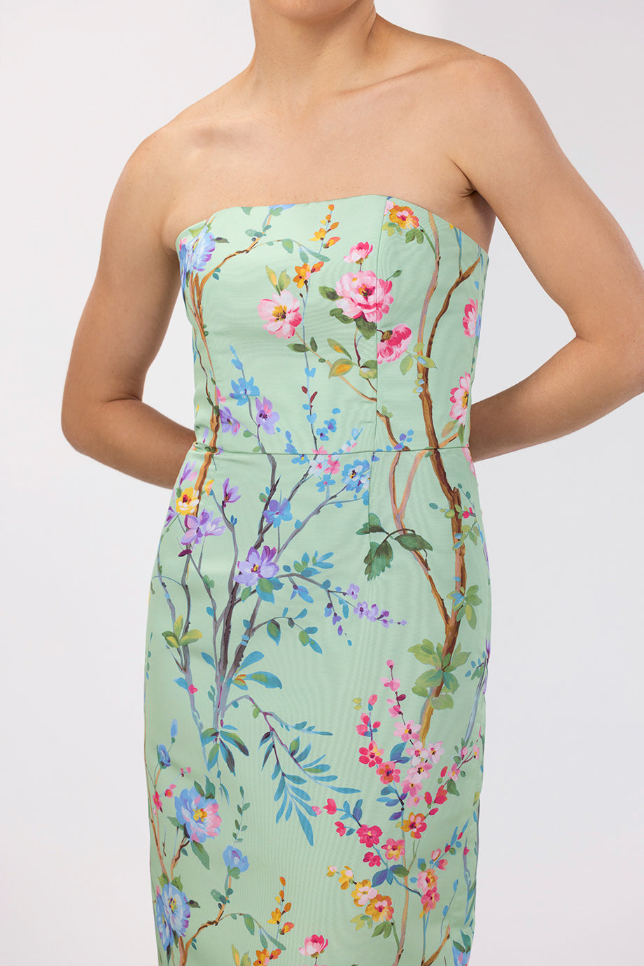 Elizabeth Garden Reverie Silk Faille Midi Dress