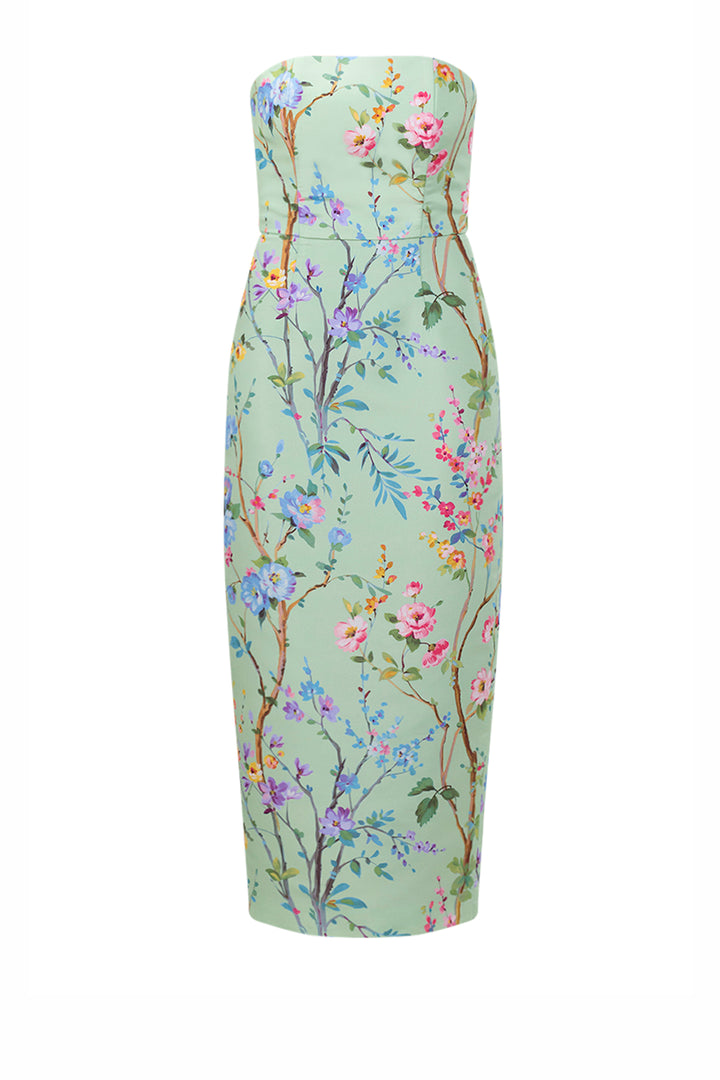 Elizabeth Garden Reverie Silk Faille Midi Dress