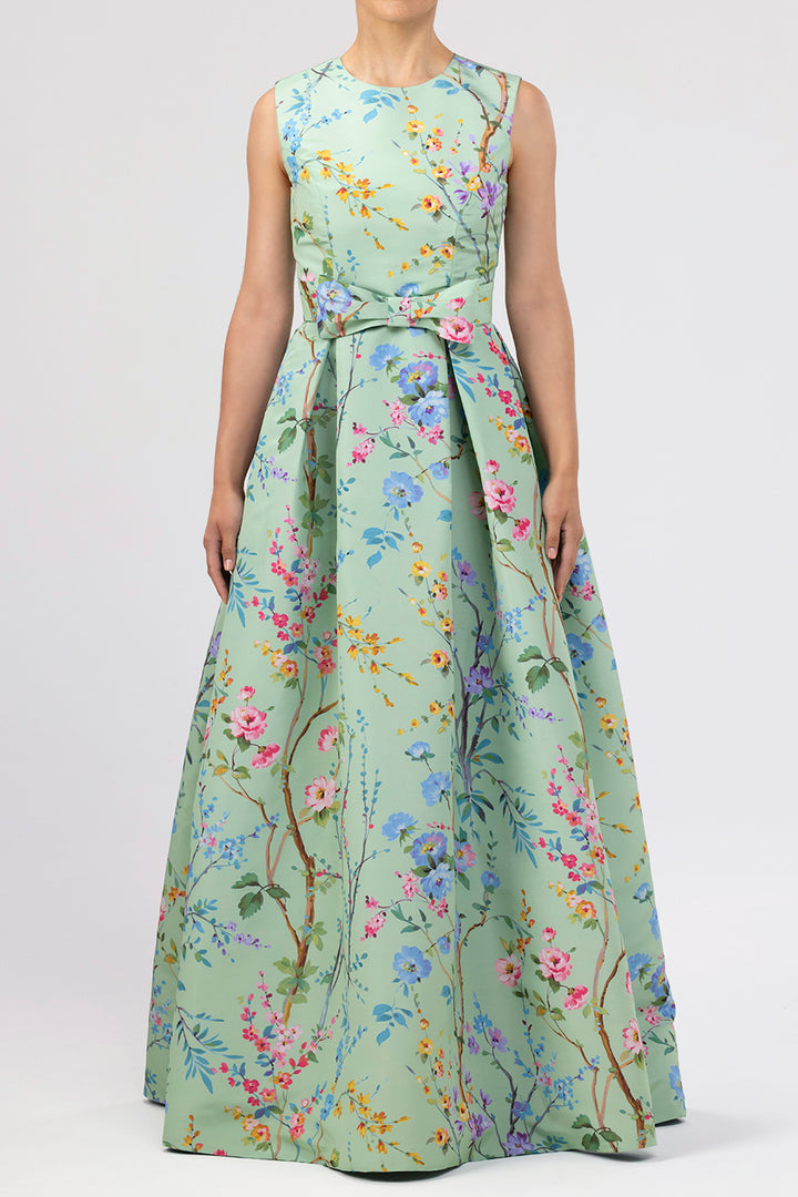 Grace Garden Reverie Silk Faille Ball Gown with Bow Belt