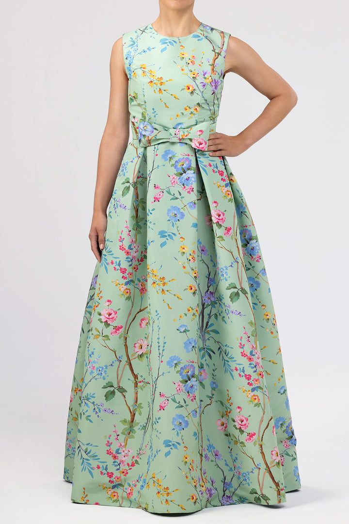 Grace Garden Reverie Silk Faille Ball Gown with Bow Belt
