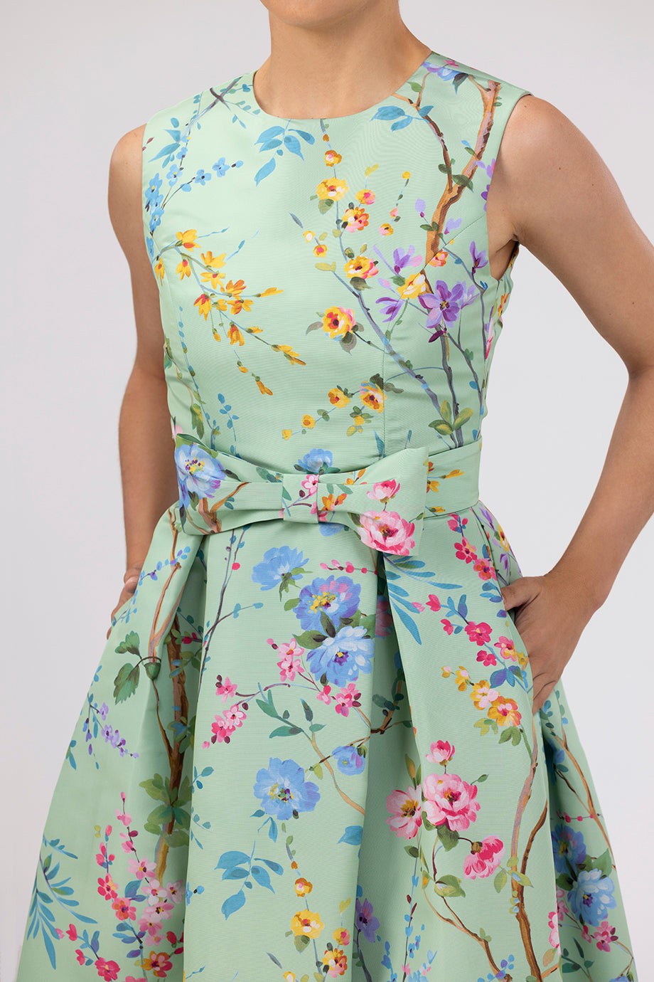 Grace Garden Reverie Silk Faille Ball Gown with Bow Belt