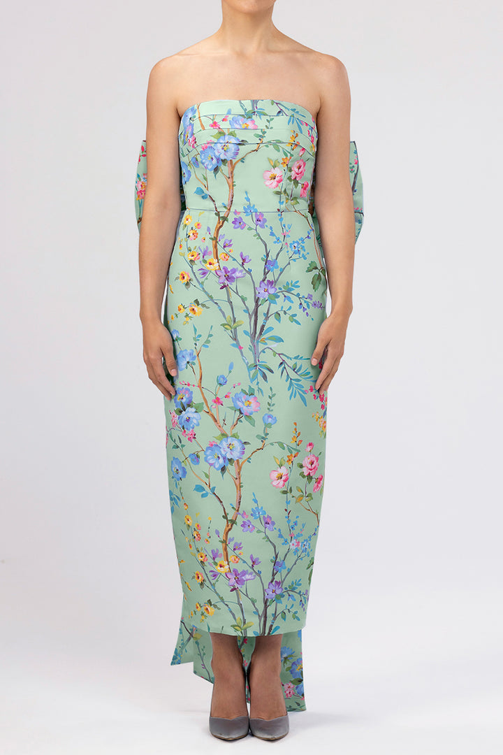 Margaret Garden Reverie Silk Faille Midi Dress