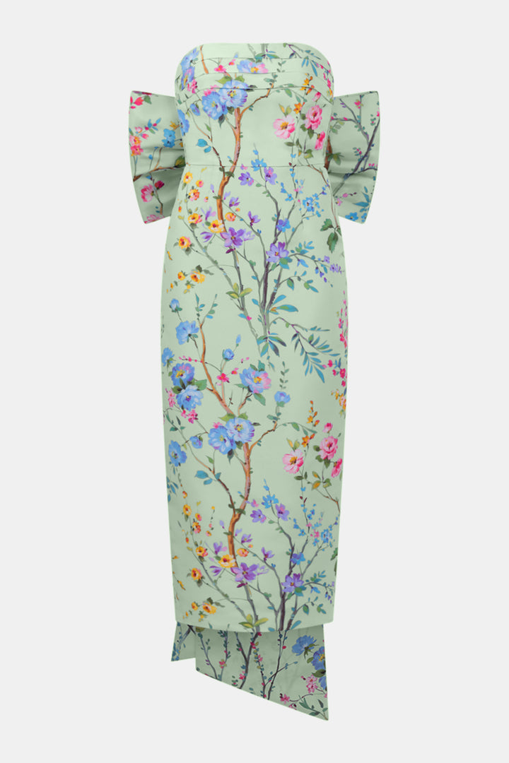 Margaret Garden Reverie Silk Faille Midi Dress