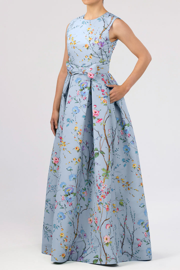 Grace Garden Reverie Silk Faille Ball Gown with Bow Belt