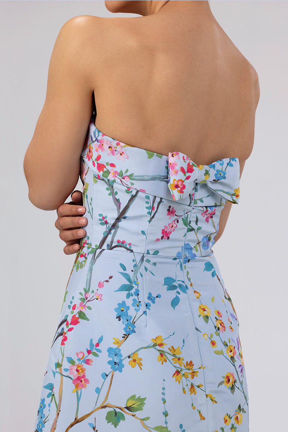 Lucie Garden Reverie Silk Faille A-Line Midi Dress