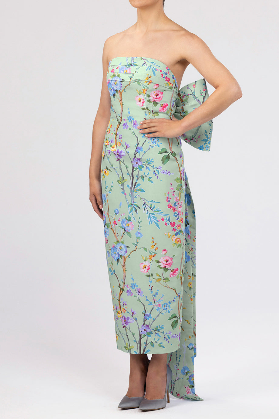 Margaret Garden Reverie Silk Faille Midi Dress