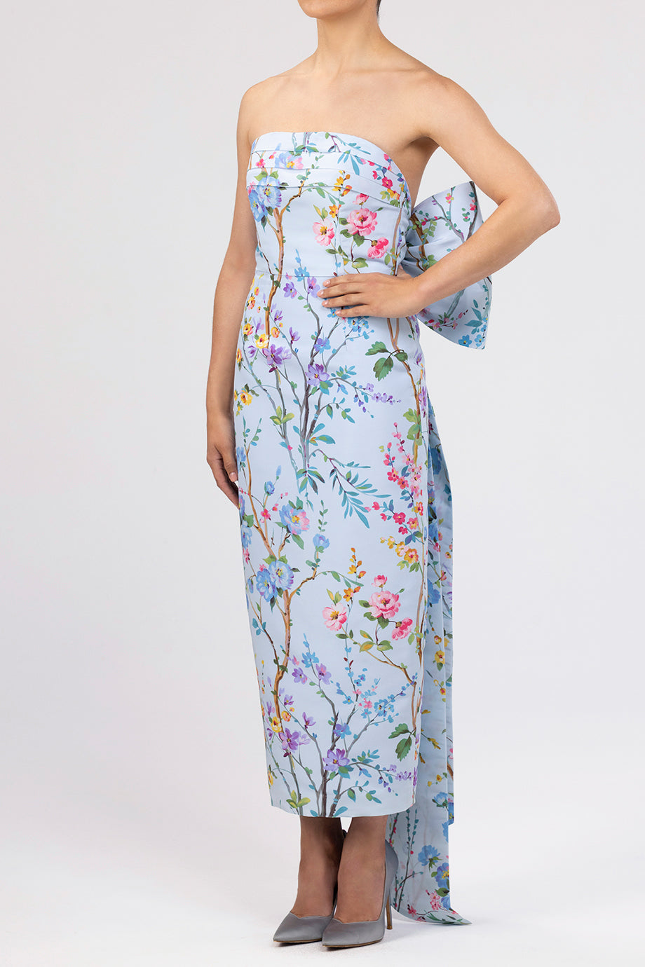 Margaret Garden Reverie Silk Faille Midi Dress