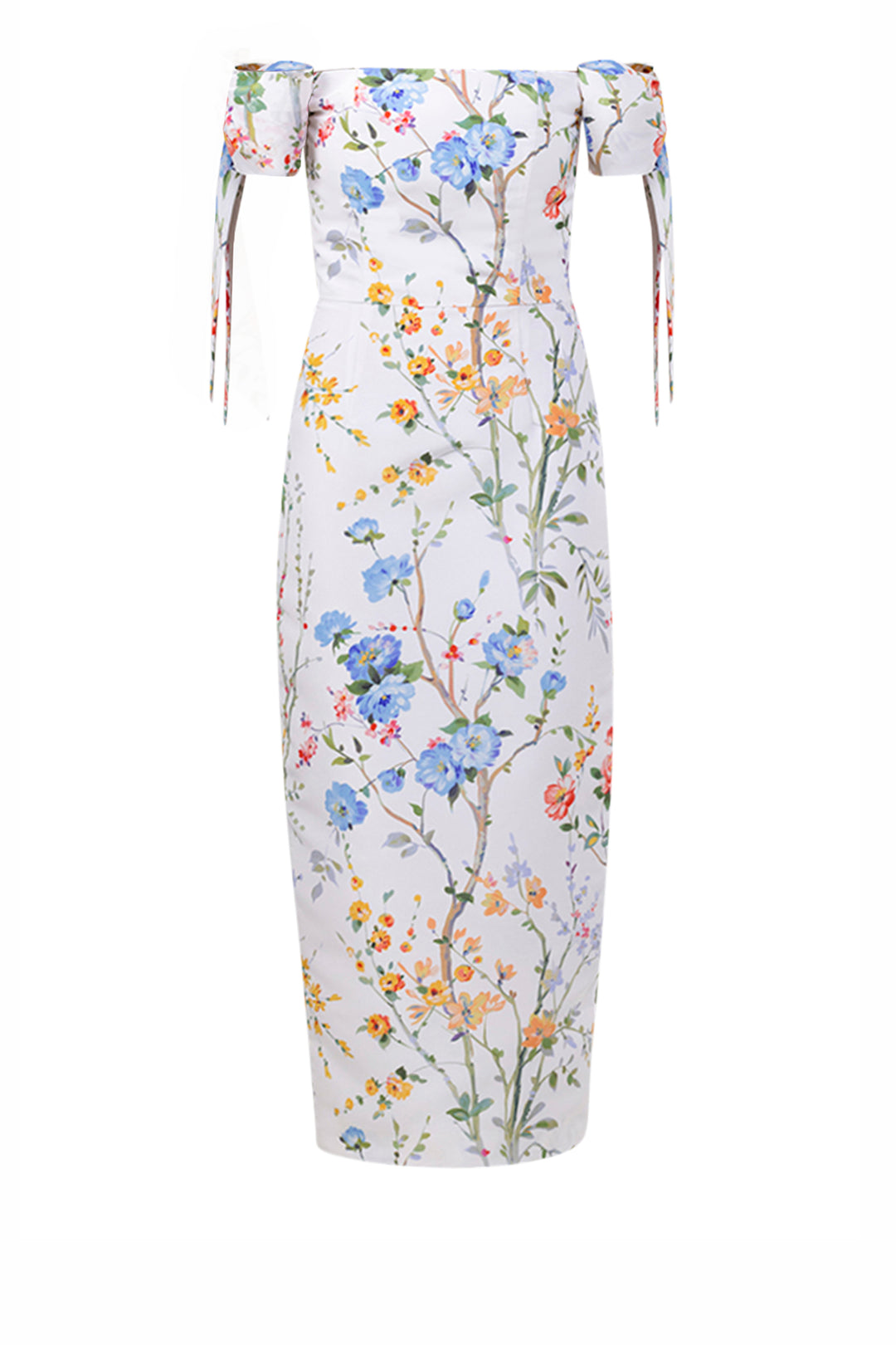 Isabella Garden Reverie Silk Faille Midi Dress