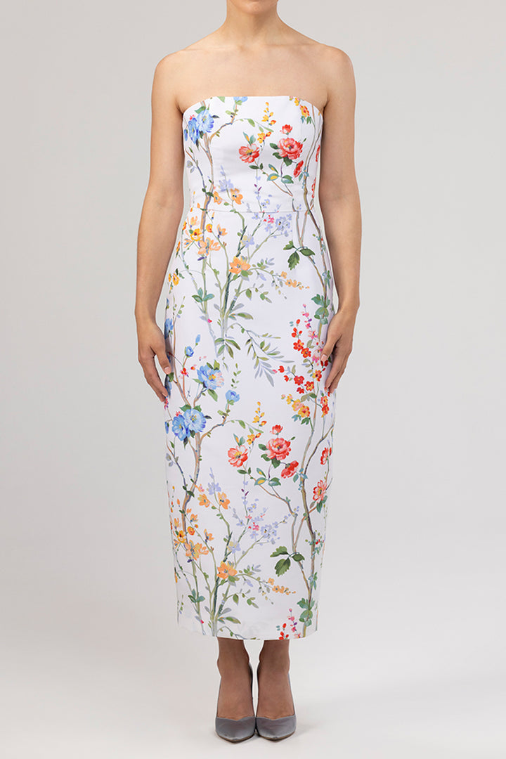 Elizabeth Garden Reverie Silk Faille Midi Dress