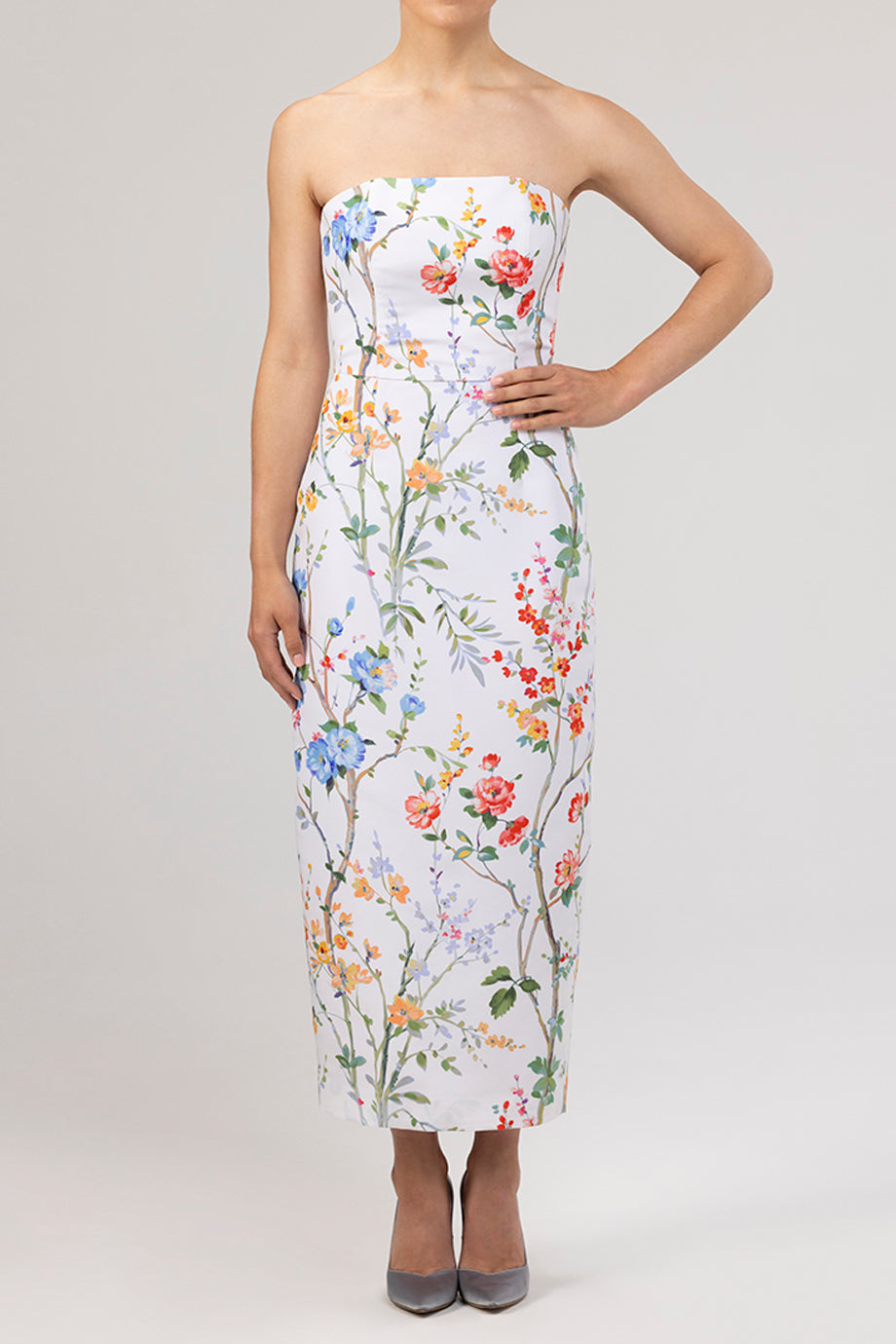 Elizabeth Garden Reverie Silk Faille Midi Dress