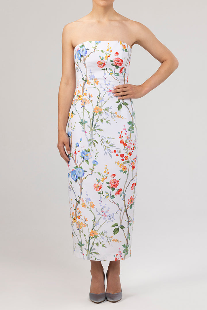 Elizabeth Garden Reverie Silk Faille Midi Dress
