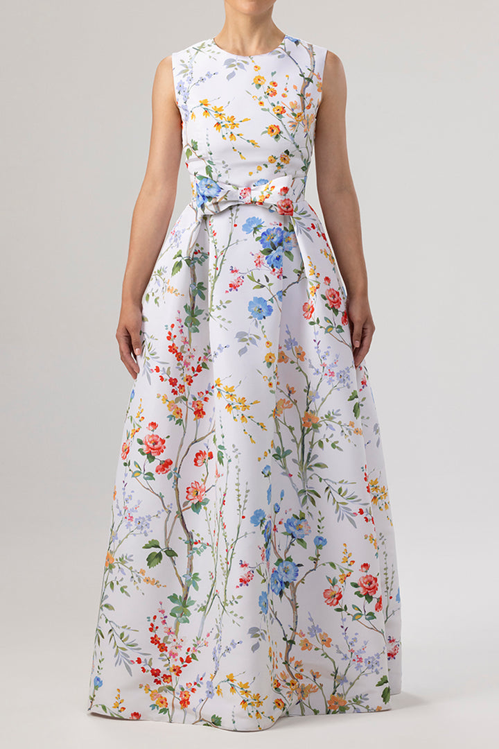 Grace Garden Reverie Silk Faille Ball Gown with Bow Belt