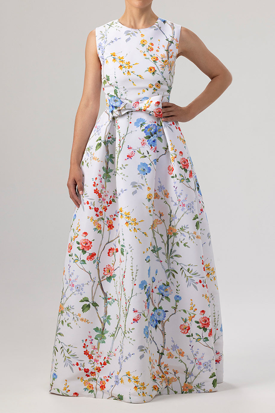 Grace Garden Reverie Silk Faille Ball Gown with Bow Belt