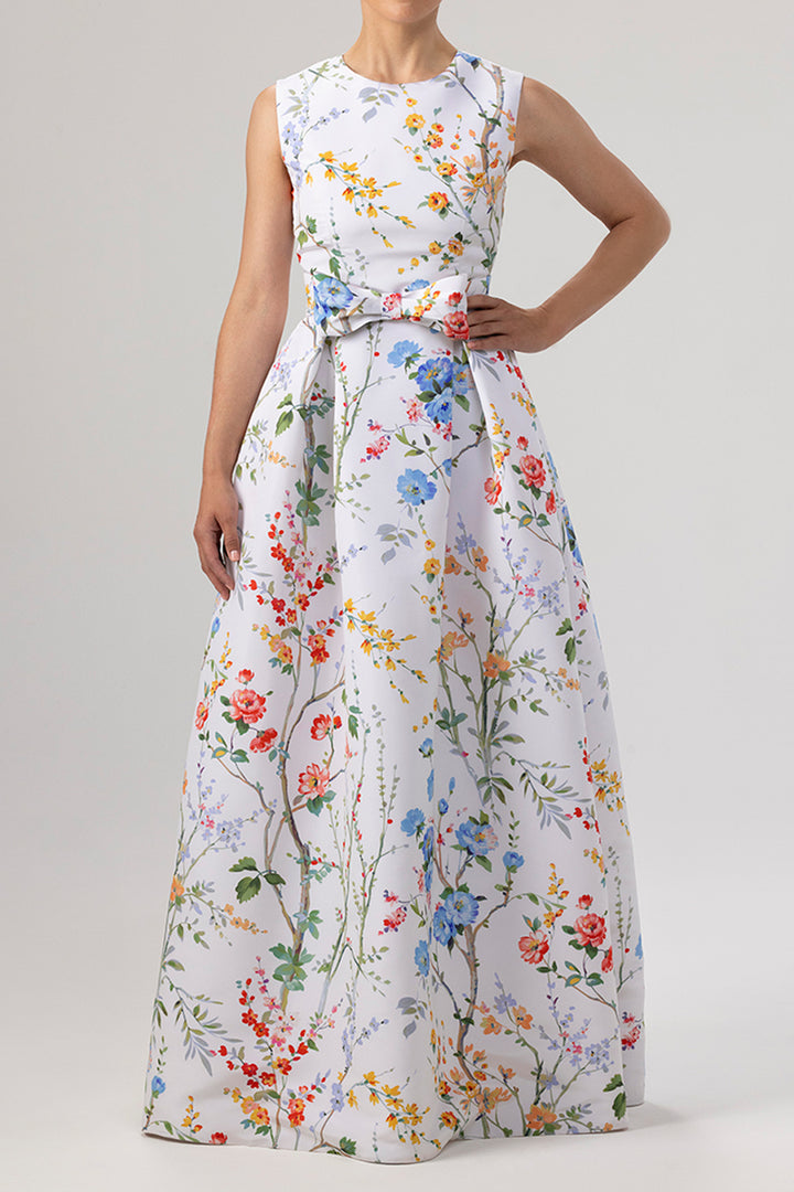 Grace Garden Reverie Silk Faille Ball Gown with Bow Belt