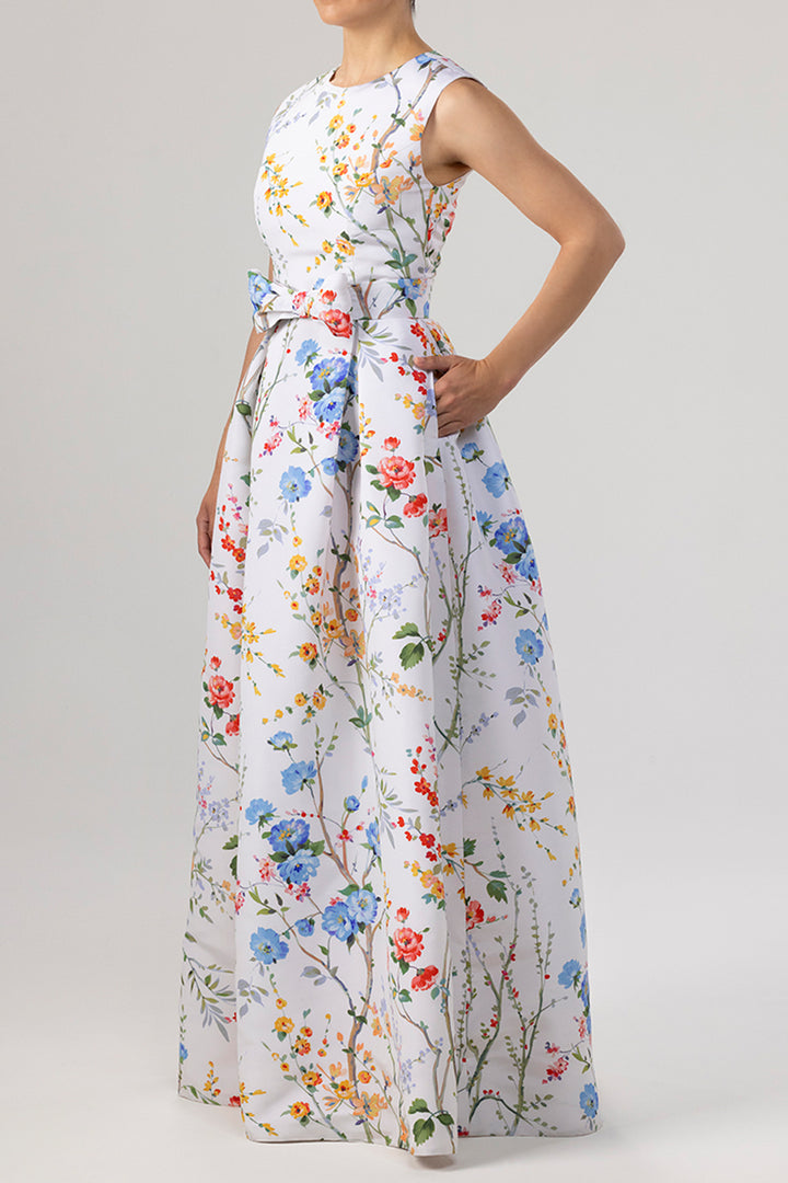 Grace Garden Reverie Silk Faille Ball Gown with Bow Belt
