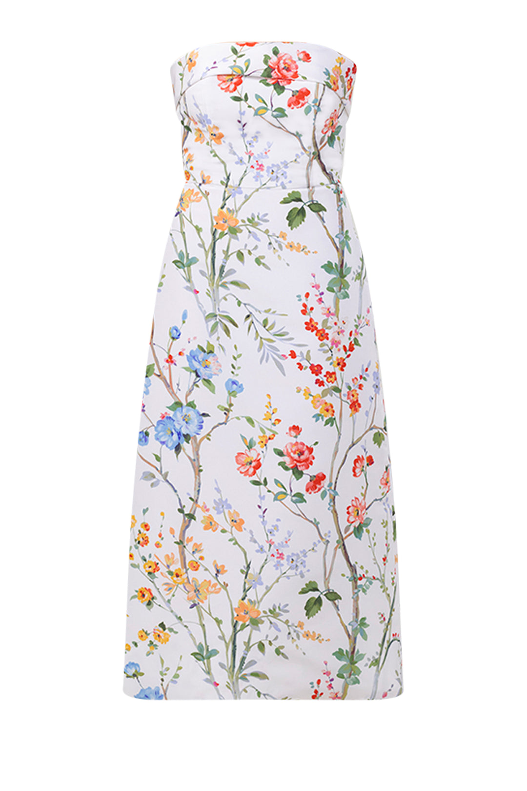 Lucie Garden Reverie Silk Faille A-Line Midi Dress