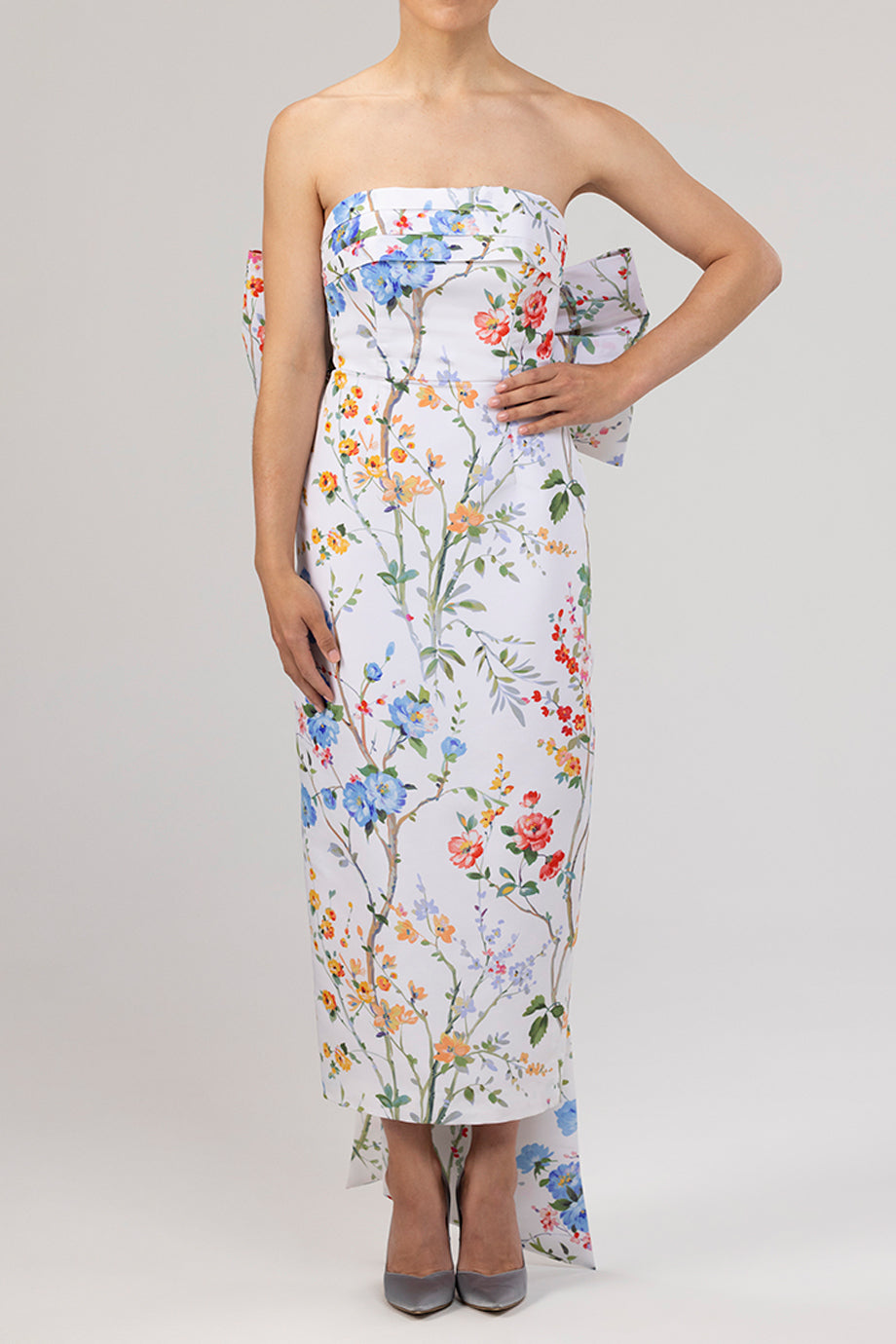 Margaret Garden Reverie Silk Faille Midi Dress