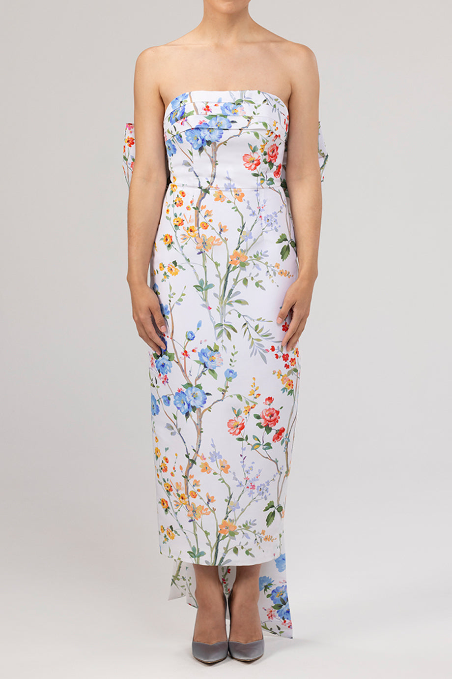 Margaret Garden Reverie Silk Faille Midi Dress
