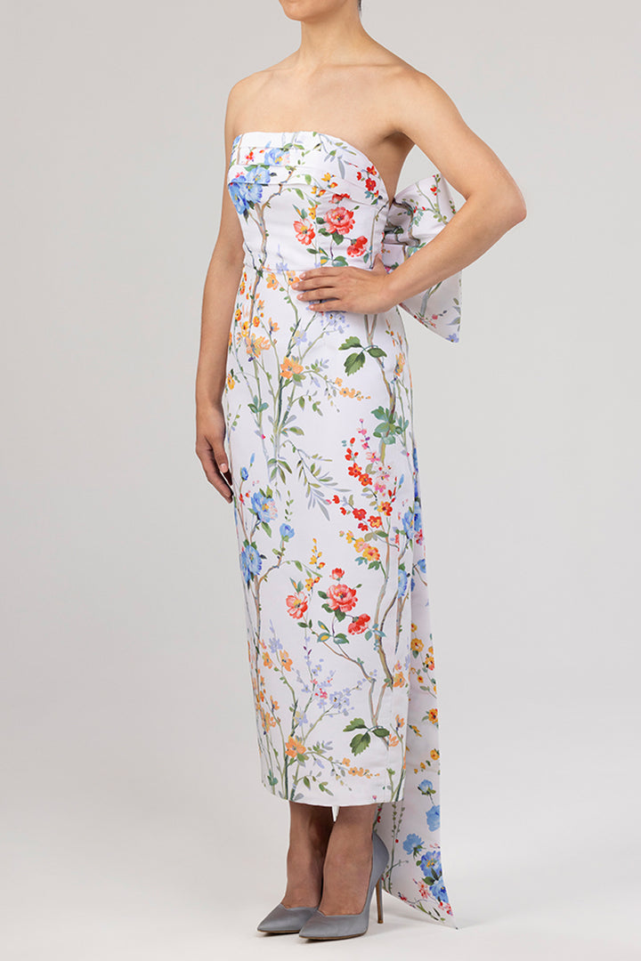 Margaret Garden Reverie Silk Faille Midi Dress