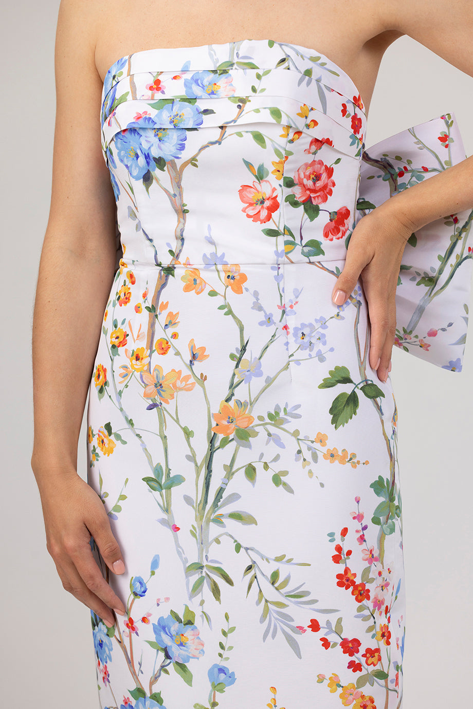 Margaret Garden Reverie Silk Faille Midi Dress