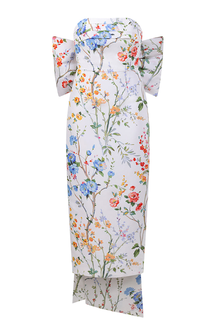 Margaret Garden Reverie Silk Faille Midi Dress