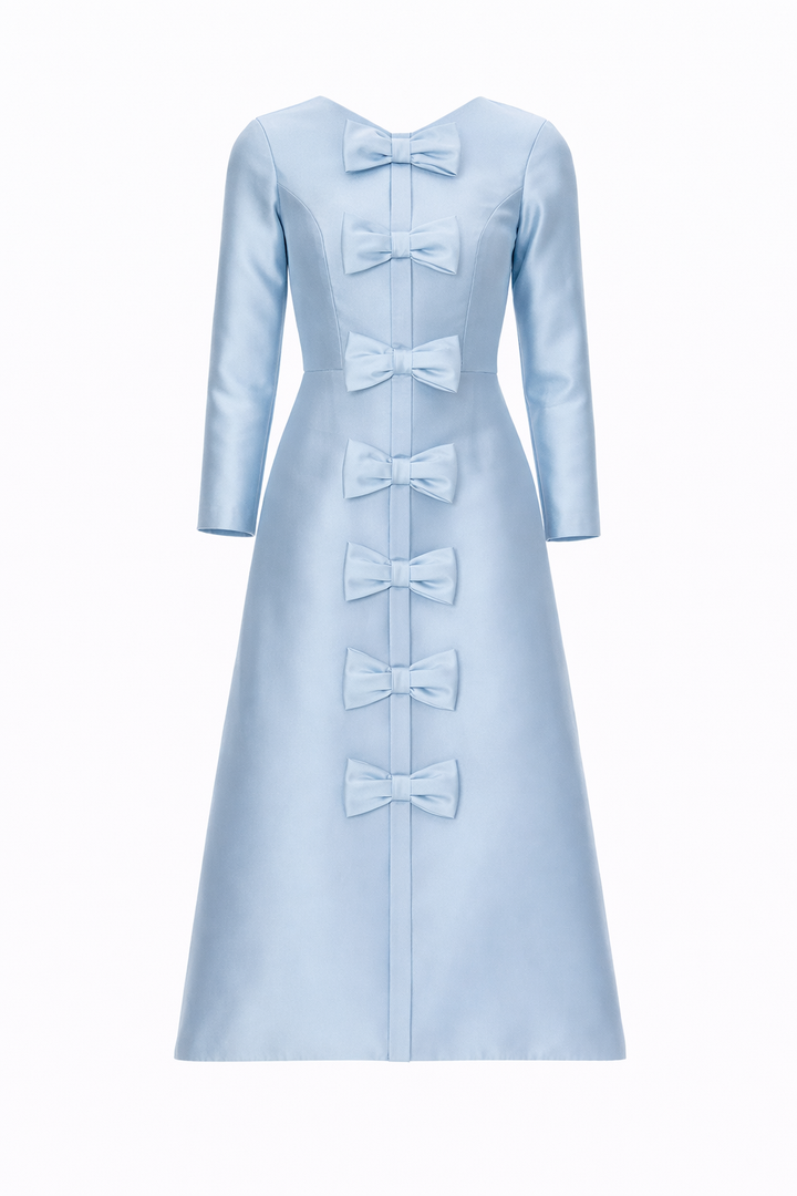 Valentina Silk and Wool Midi Dress