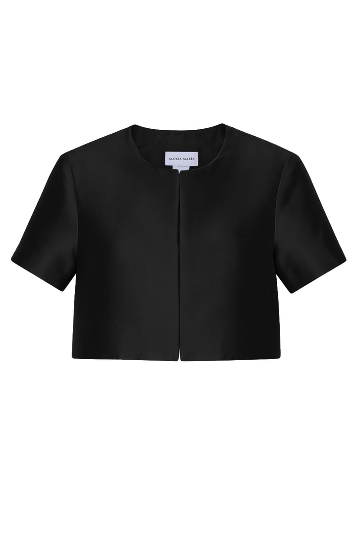 Audrey Silk and Wool Short Sleeve Jacket