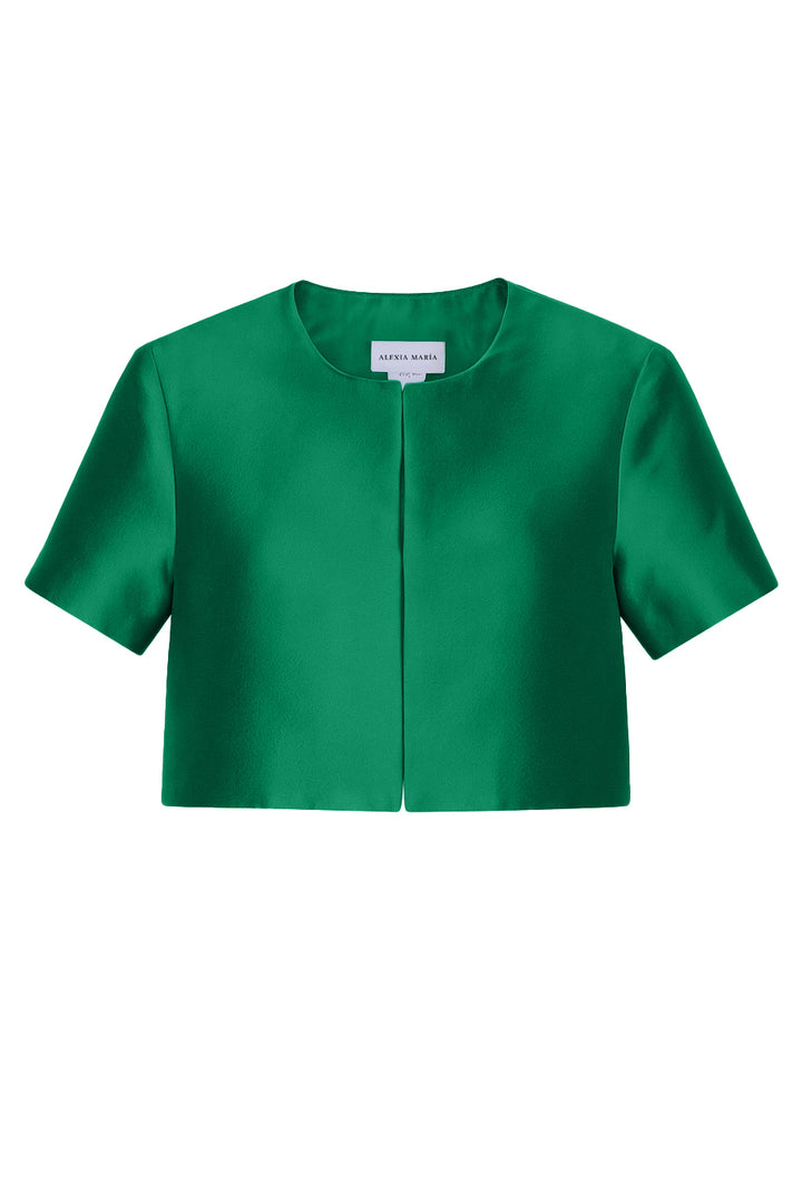 Audrey Silk and Wool Short Sleeve Jacket