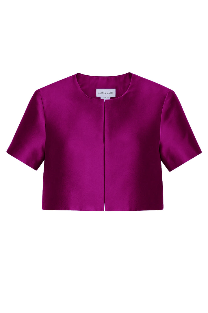 Audrey Silk and Wool Short Sleeve Jacket