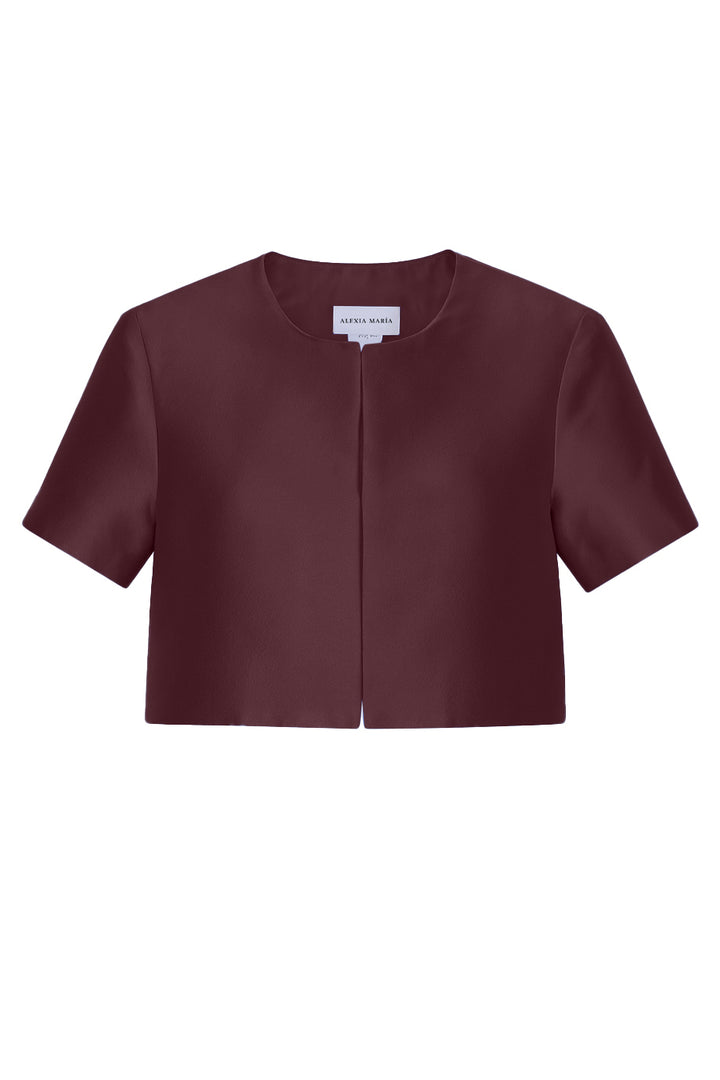 Audrey Silk and Wool Short Sleeve Jacket