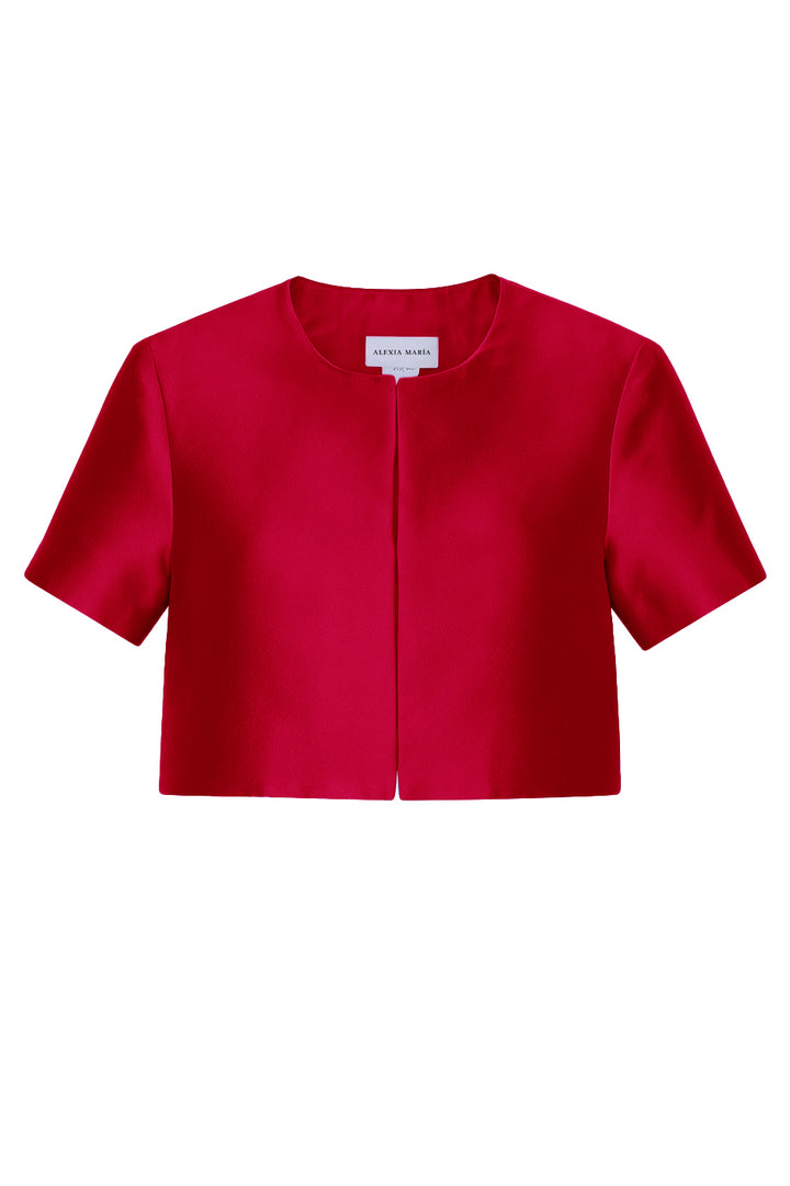 Audrey Silk and Wool Short Sleeve Jacket