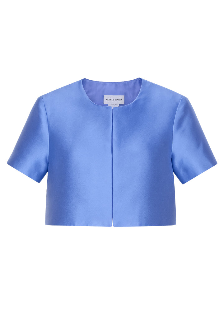 Audrey Silk and Wool Short Sleeve Jacket