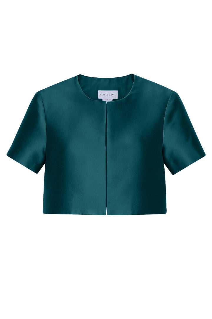 Audrey Silk and Wool Short Sleeve Jacket
