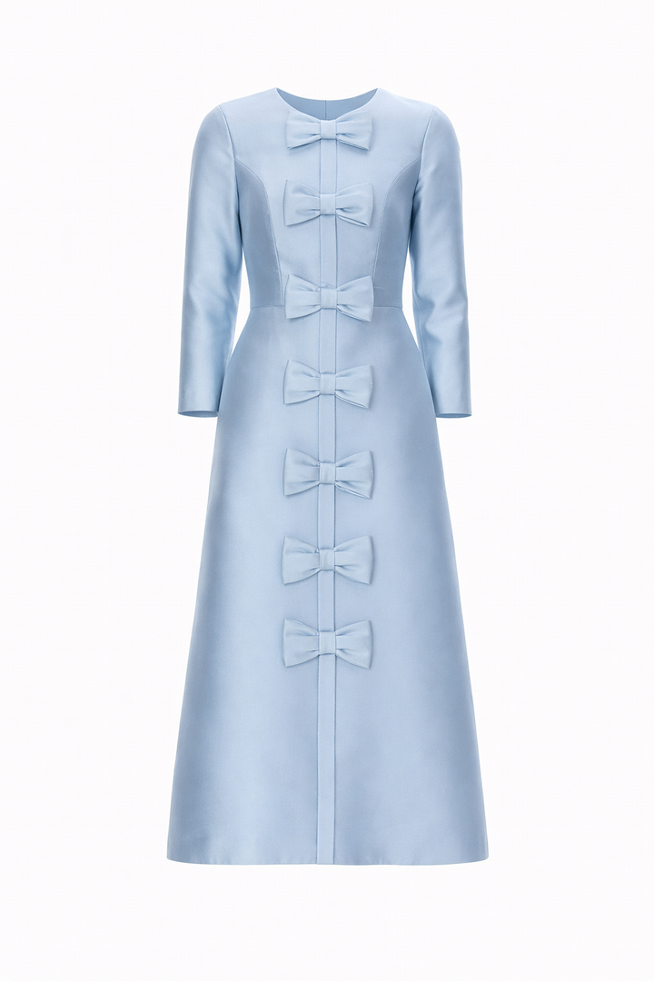 Valentina Silk and Wool Midi Dress