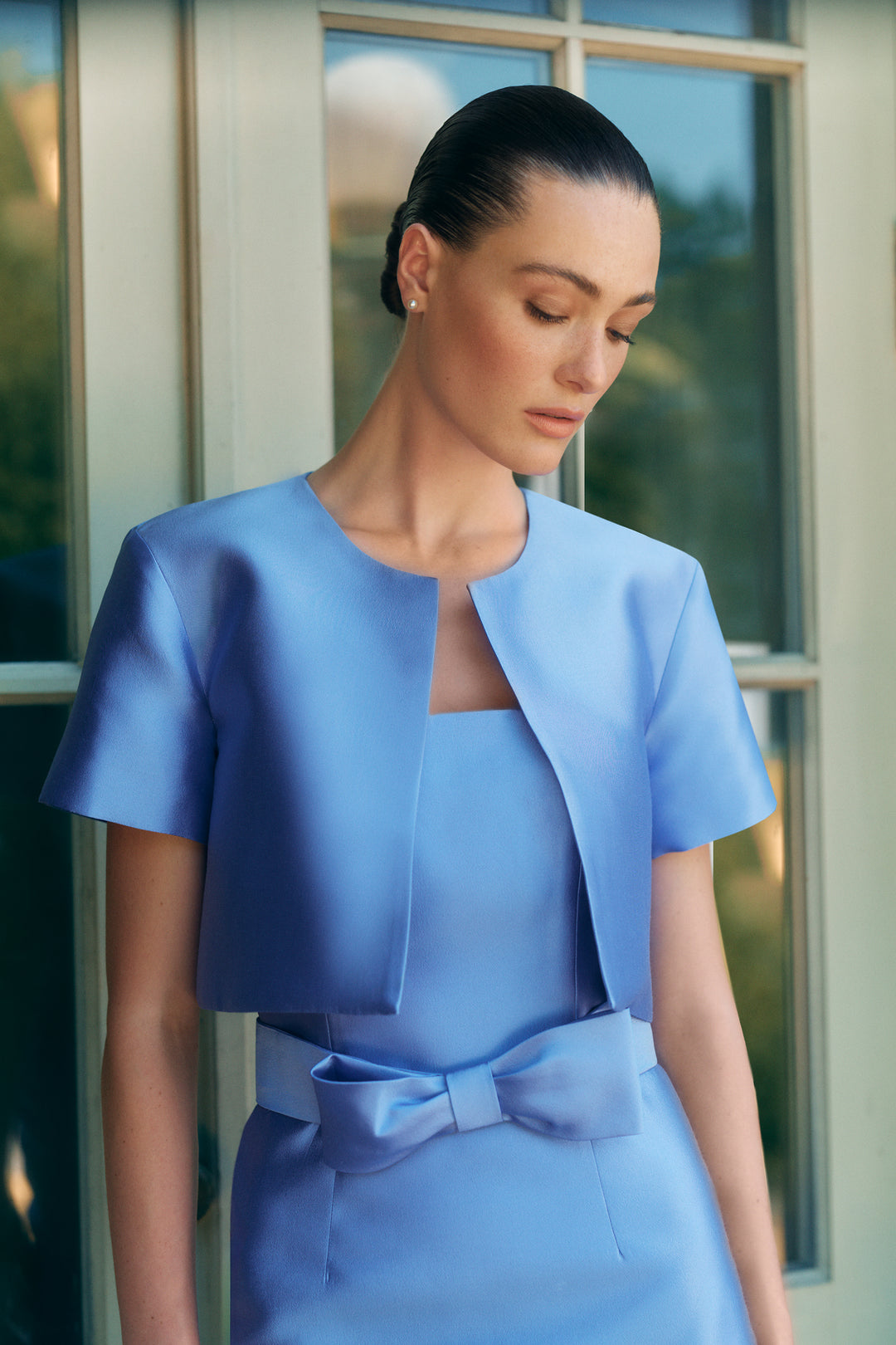 Audrey Silk and Wool Short Sleeve Jacket