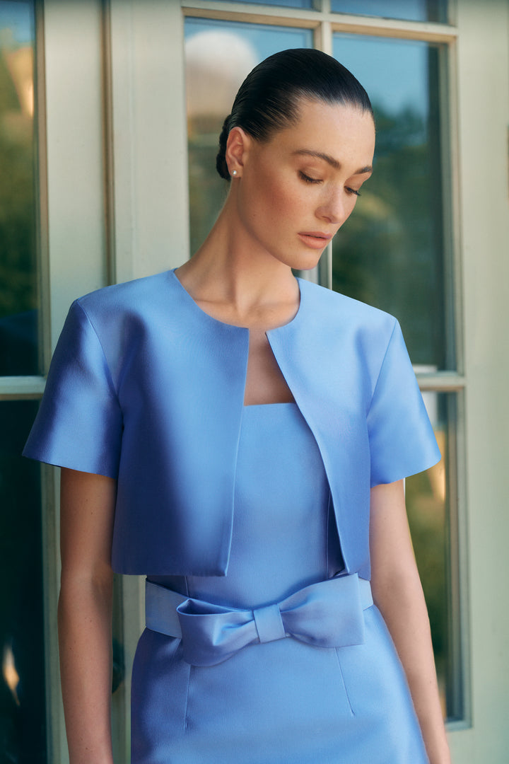 Audrey Silk and Wool Short Sleeve Jacket