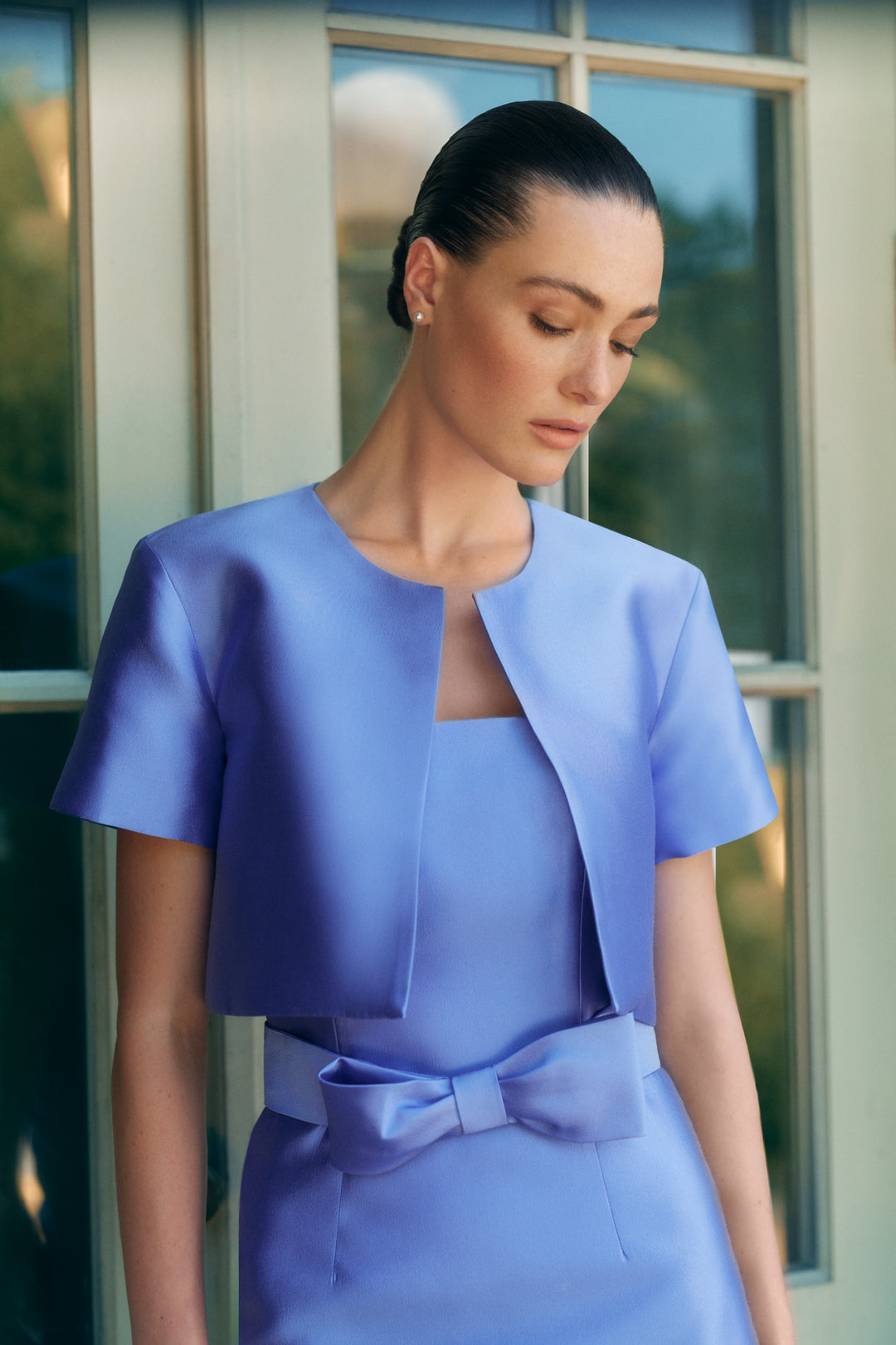 Audrey Silk and Wool Short Sleeve Jacket